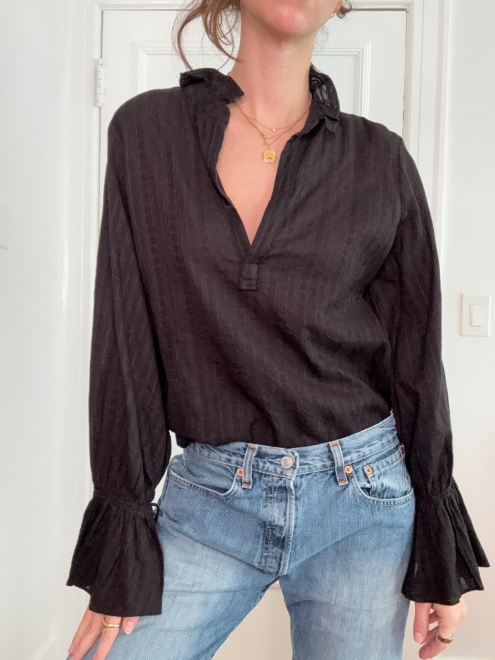 Nili Lotan Black Blouse - Picture 2 of 4